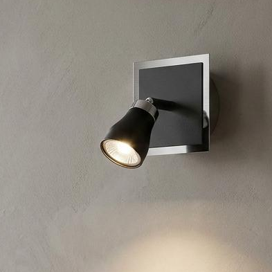 Milo Black With Chrome Finish Single Spotlight
