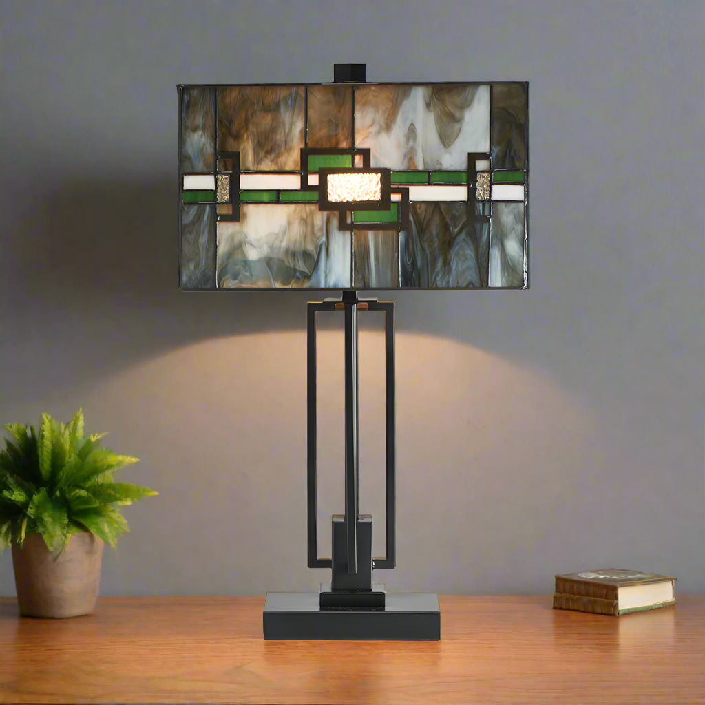 Edendale Tiffany Medium Table Lamp  OT 4087/12 TL-cracked-110326