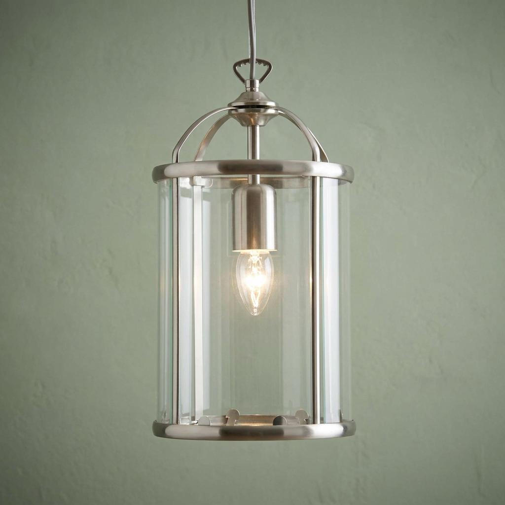 Oaks Fern Ceiling Lantern Antique Chrome 1 Light-OB-180926