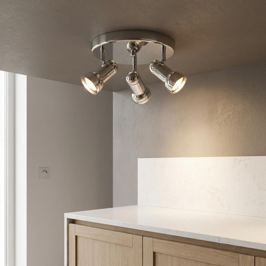 Oaks Lighting Regency 3 Plate Spot Light Chrome & Adjustable-warehouse-091026