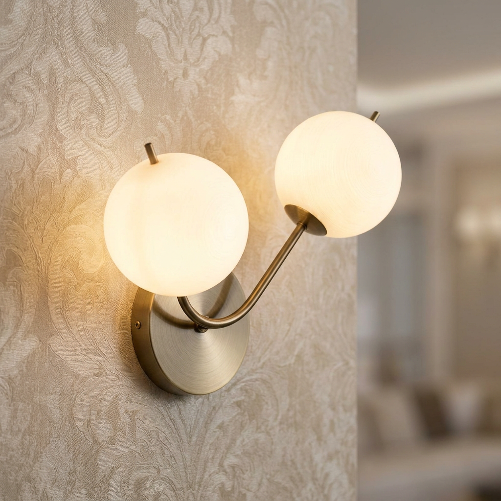 Oaks Lighting Ruse 2 Light Antique Brass Wall Light-warehouse-180926