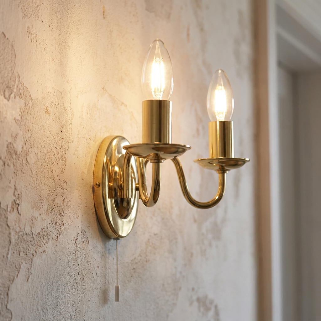 Nadoor Twin Gold Living Room Wall Light-OPEN-BOX-50-200826