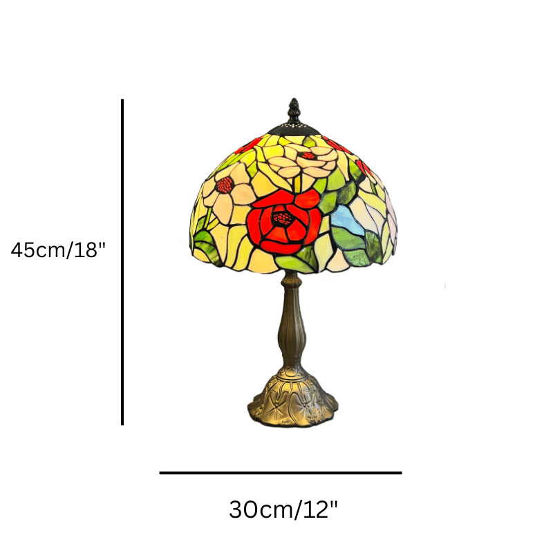 Poppy tiffany lamp size guide