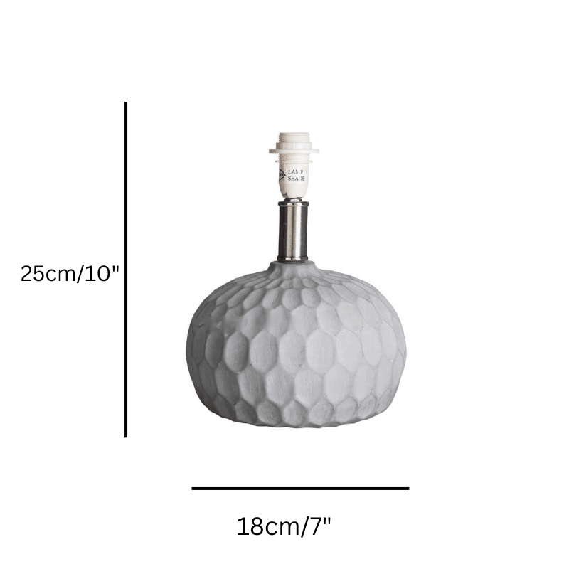 Rola Grey Ceramic Table Lamp size guide