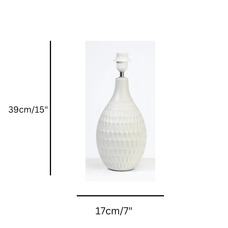 Yarra Grey Ceramic Table Lamp size guide