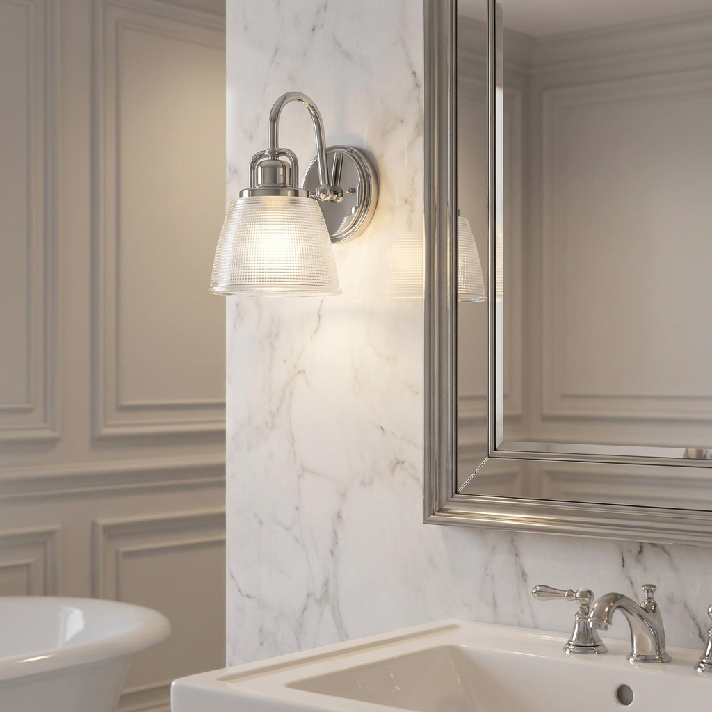 Quoizel Dublin 1 Light Polished Chrome Bathroom Wall Light-OPEN-BOX-50-260626