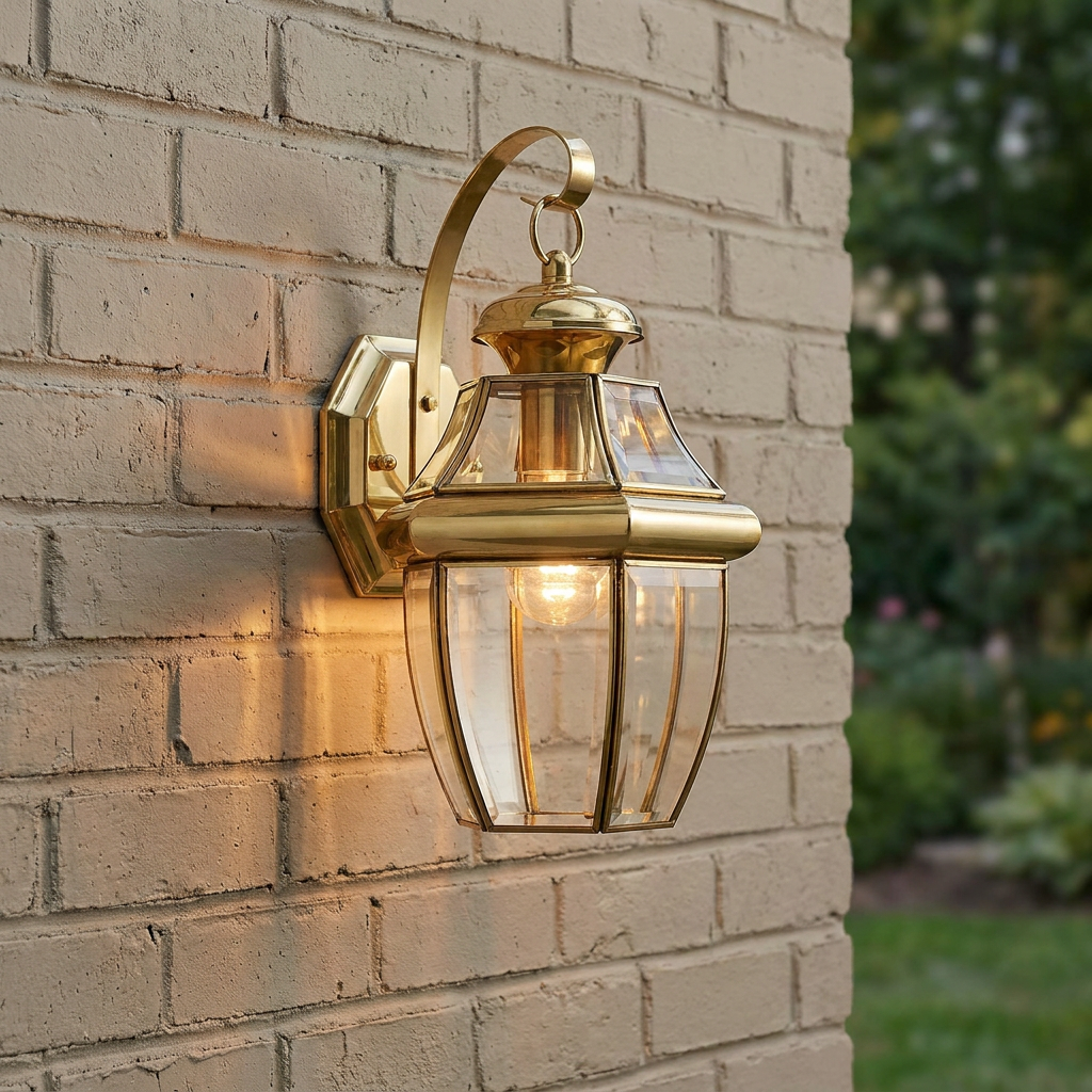 Quoizel Newbury Polished Brass Medium Outdoor Wall Light-wh-20-091026