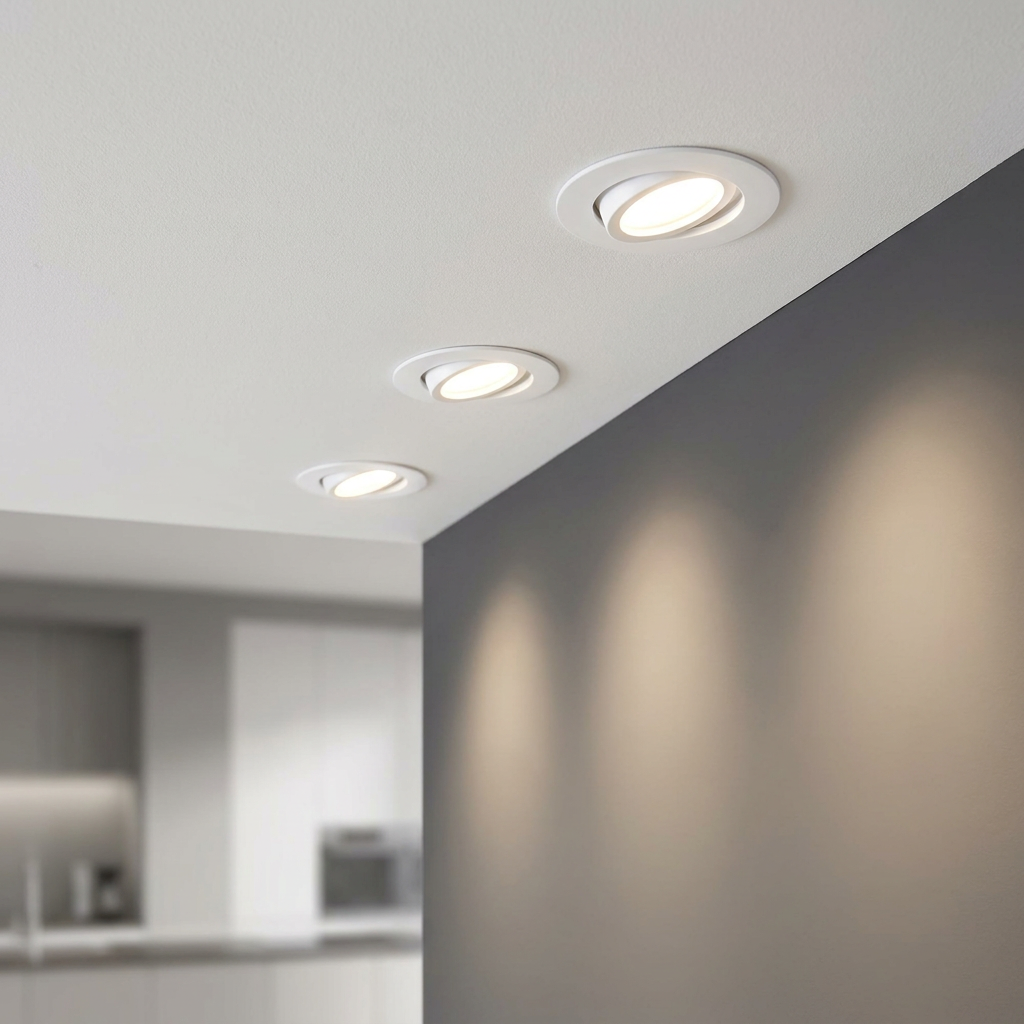 Eglo Pineda Set of 3 LED White 4.9W Recessed Downlights - 8.4cm by Eglo Lighting — suits kitchens, living rooms & bedrooms