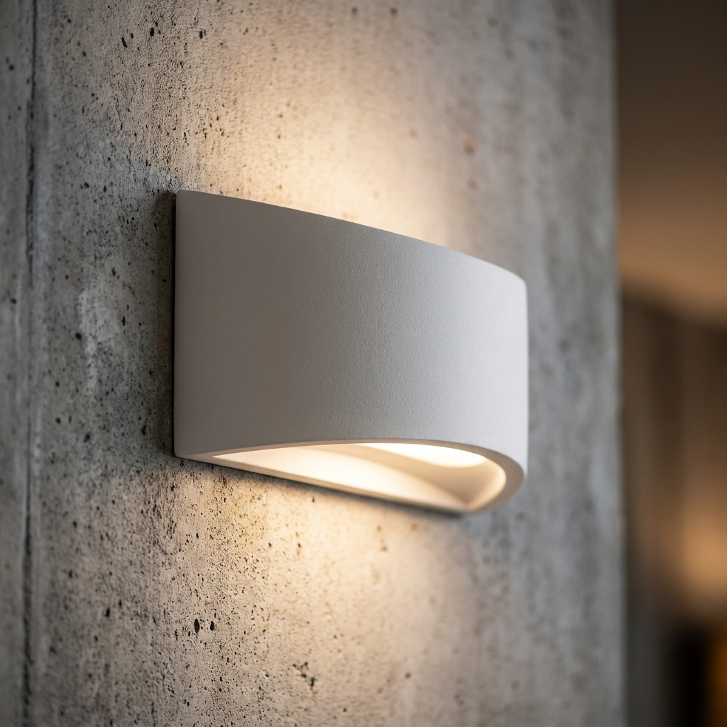 Saxby Toko 1 Light White Plaster Wall Light - 20cm-warehouse-180926