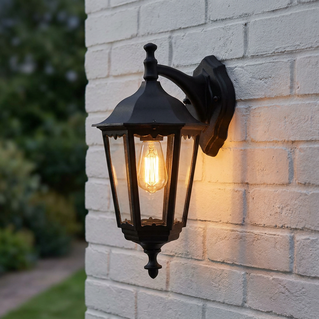 Searchlight Bel Aire Outdoor Black Traditional Wall Light-OPEN-BOX-50-200826