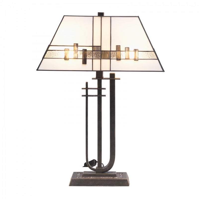 Oaks Mardian 2 Bulb Tiffany Table Lamp