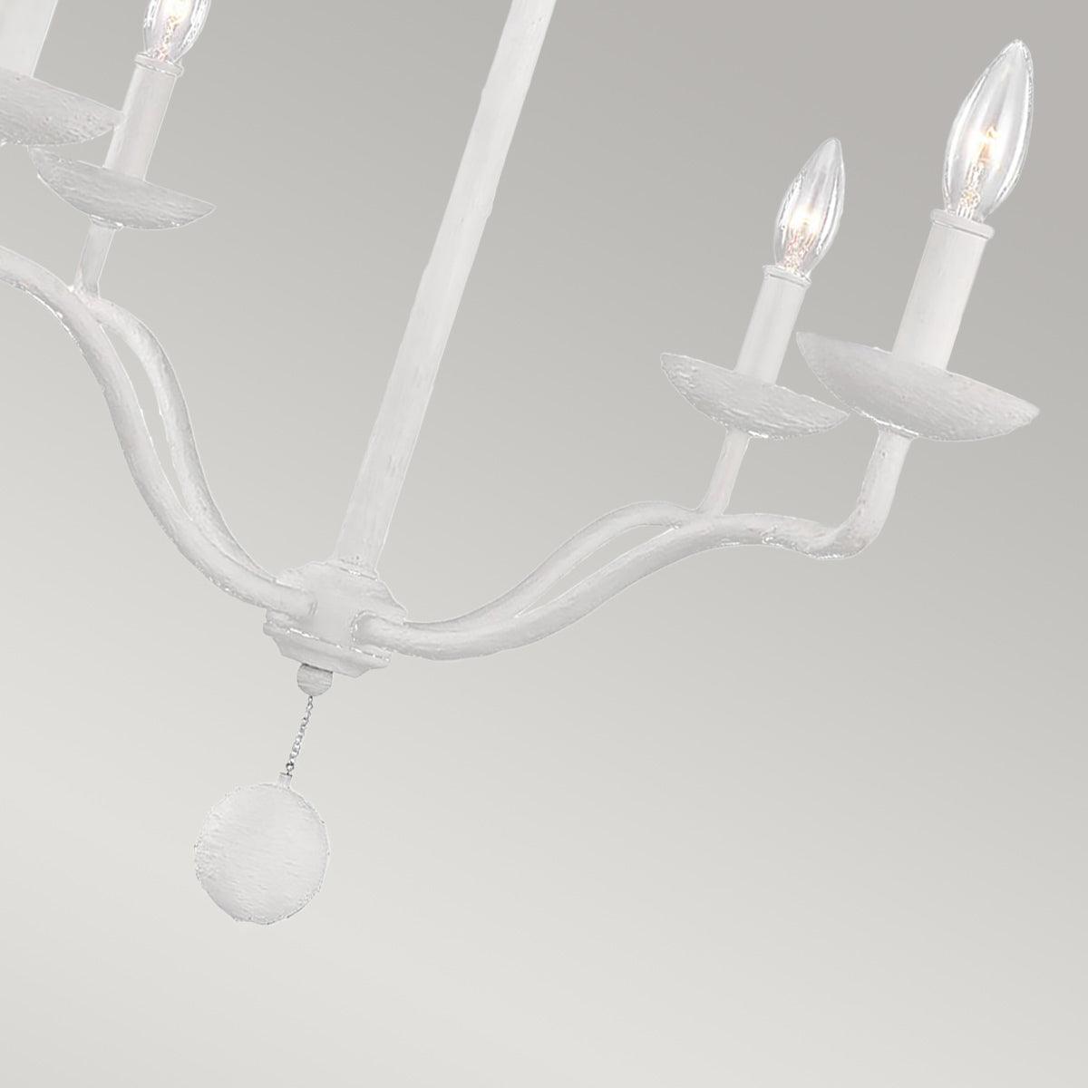 Feiss Annie 4 Light White Chandelier