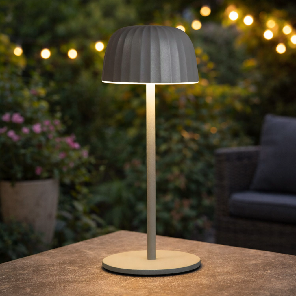 Ezra Grey Outdoor Rechargeable LED Table Lamp-warehouse-180926