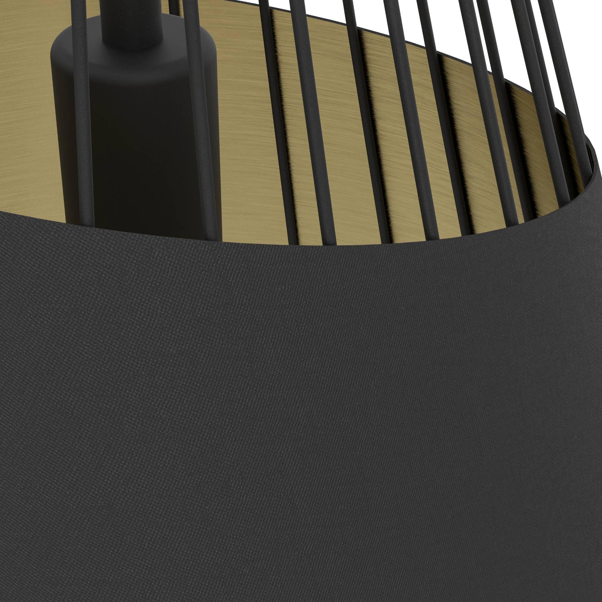 eglo austell black wire framed ceiling pendant 43cm Kitchen Lighting Close Up