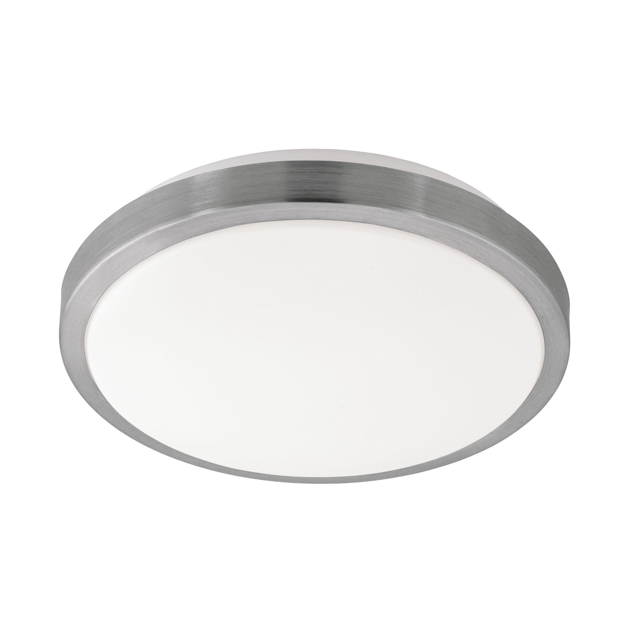 eglo competa 1 nickel round led ceiling flush 32 5cm living room close up