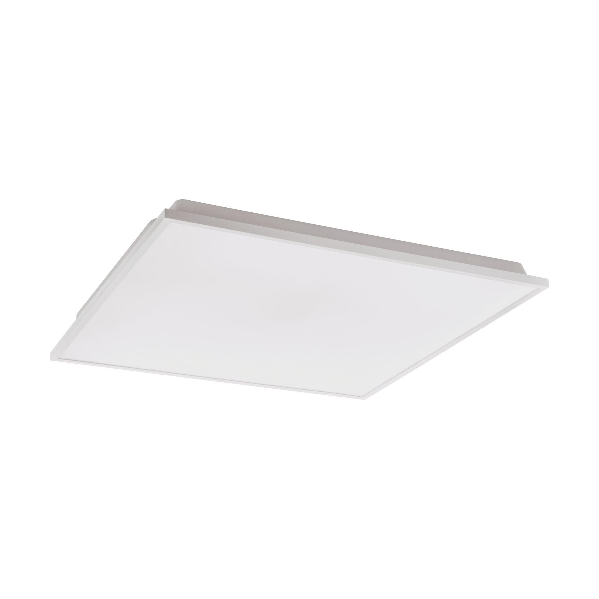 eglo connect herrora z smart white led panel flush ceiling light 45cm living room image