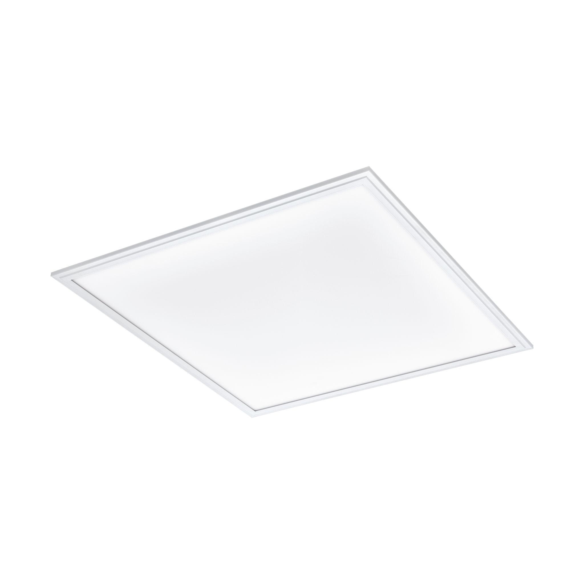 eglo connect salobrena z smart white square panel led flush 60cm living room image