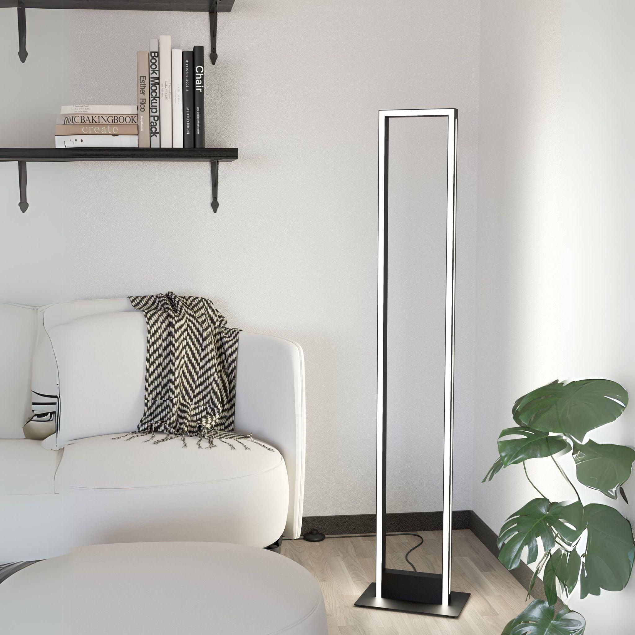 eglo connect salvilanas z smart led black modern floor lamp
