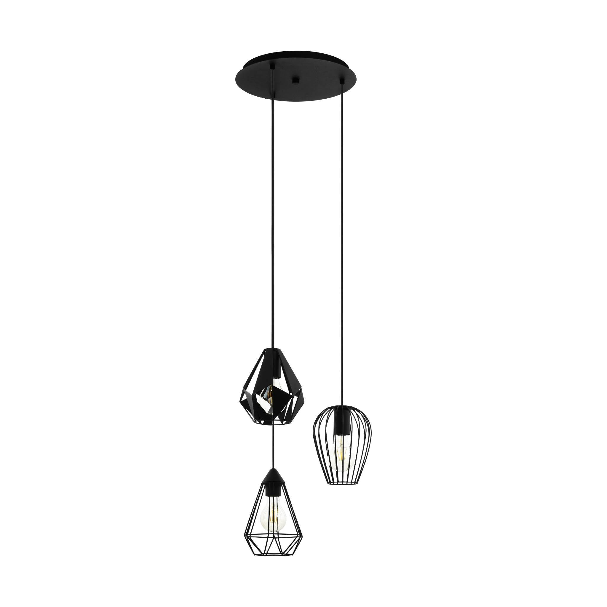 eglo distaff 4 light geometric plate ceiling pendant living room image