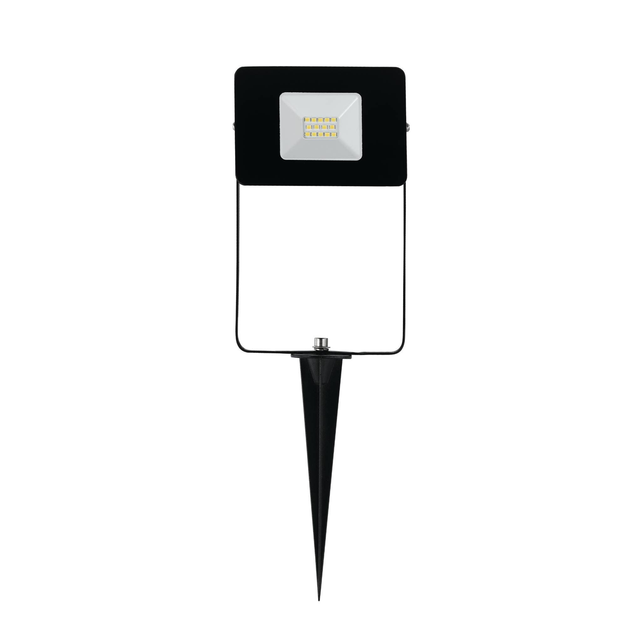 eglo faedo 4 ip65 led black ground spike flood light living room close up