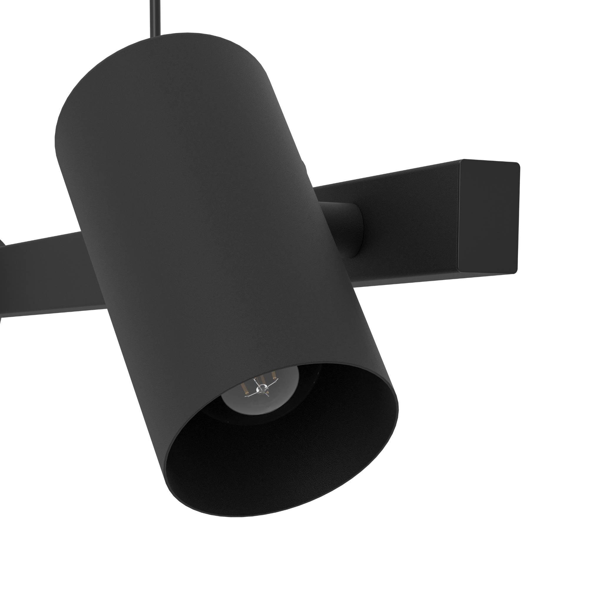 Eglo Gatuela 1 Adjustable Black Metal 4 Light Pendant-WAREHOUSE-40-200326