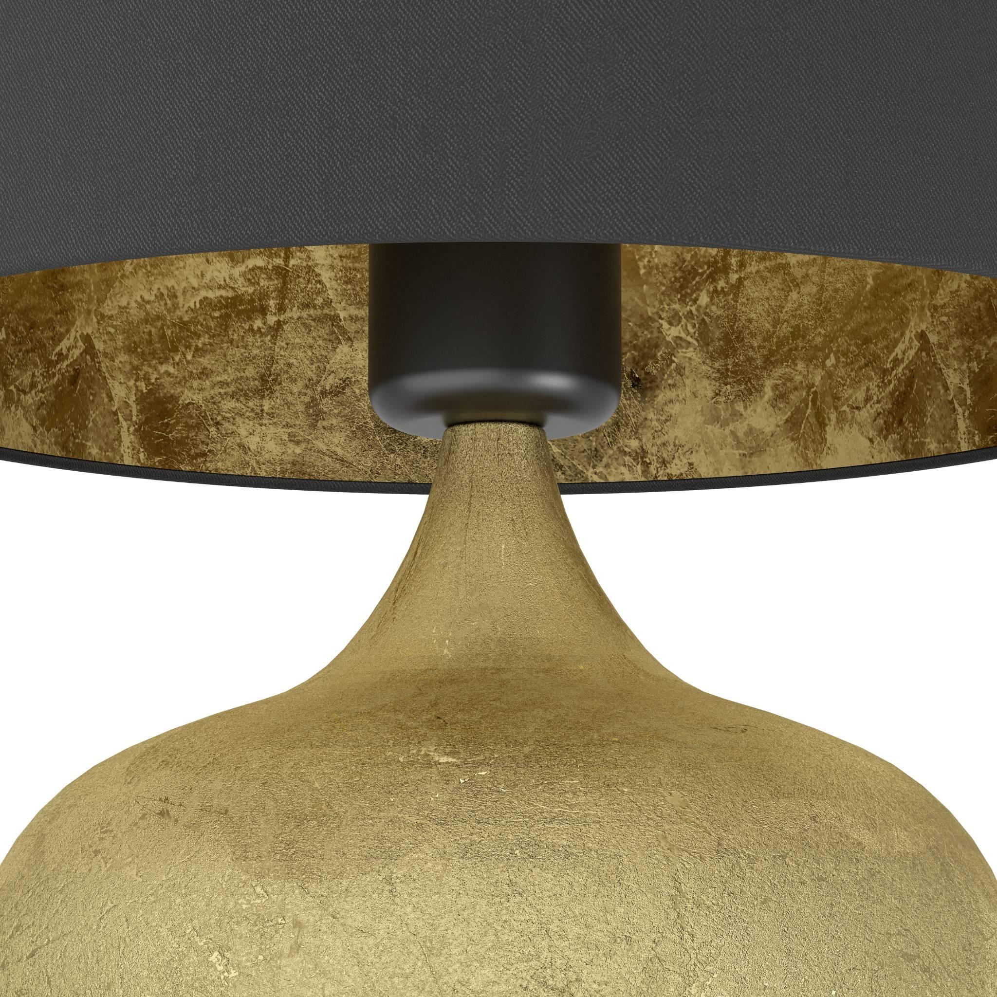 eglo manalba gold table lamp black shade kitchen lighting 