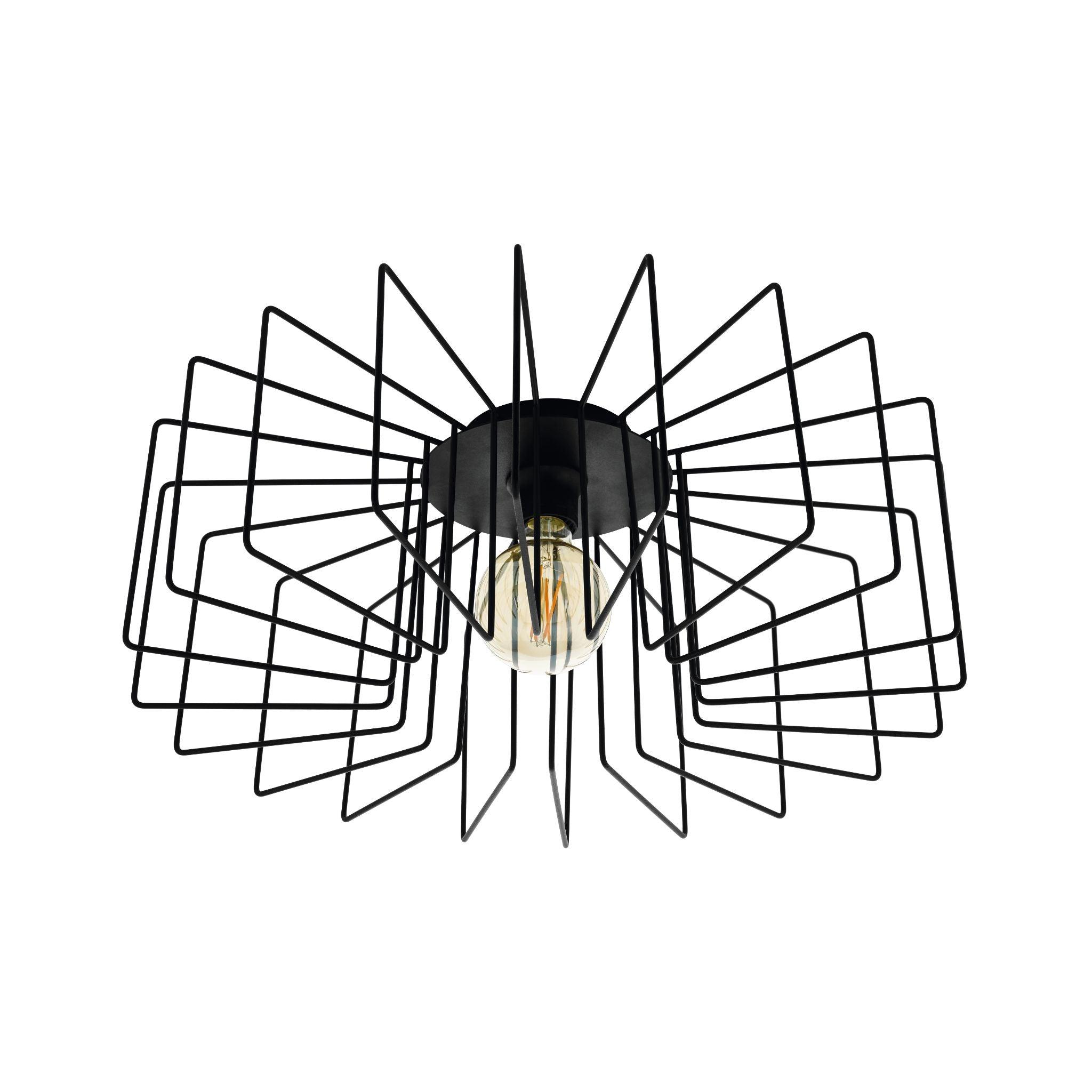 Eglo Tremedal Black Wire Modern Flush Ceiling Light