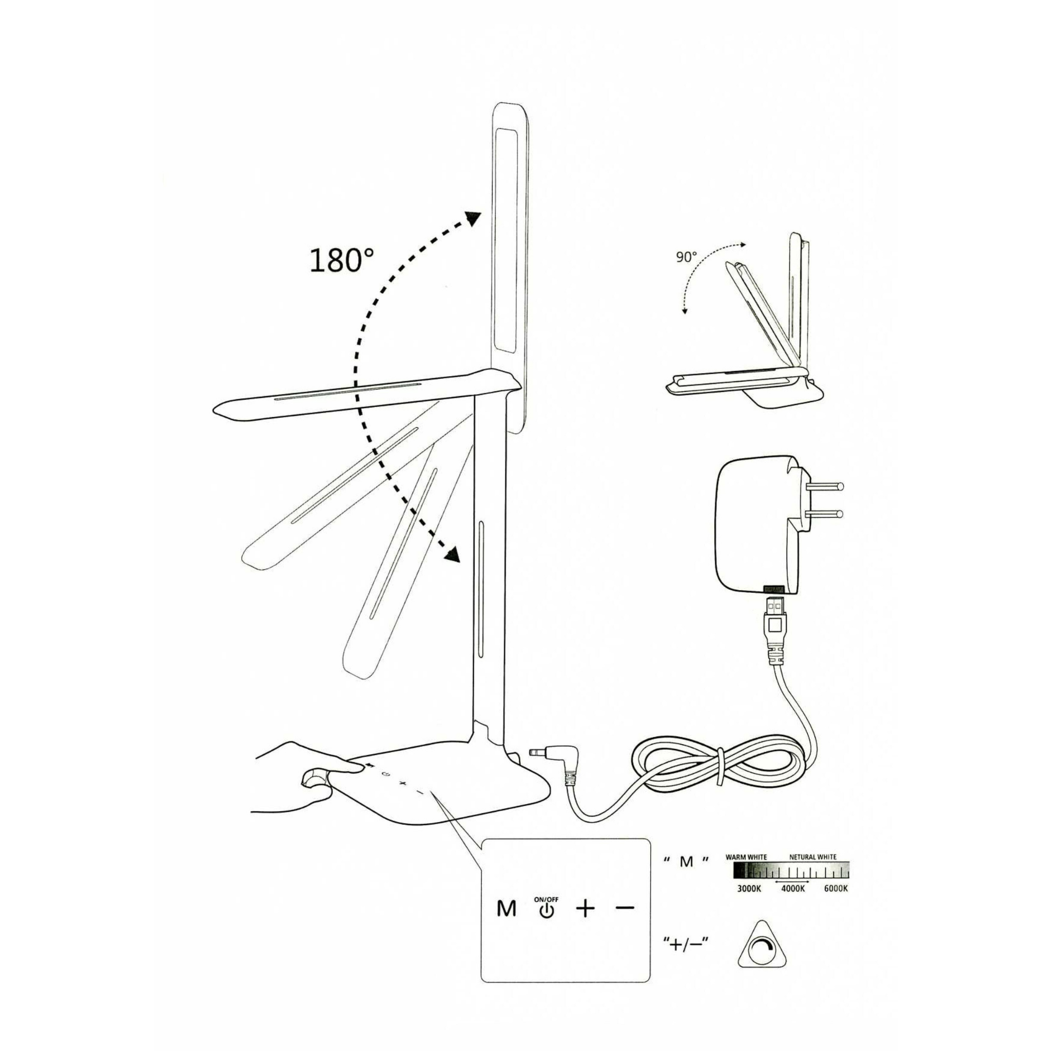 Eglo Caupo Black Metal LED Desk Lamp