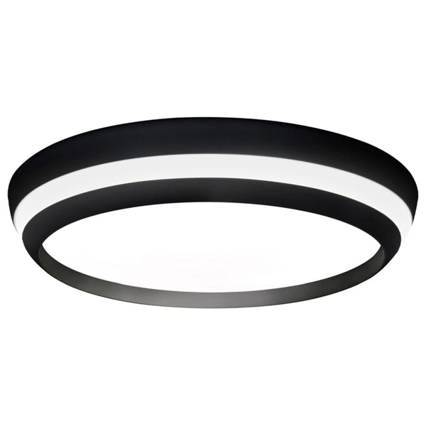 Lutec Cepa LED Black Flush Ceiling Light- 35cm 8402901012
