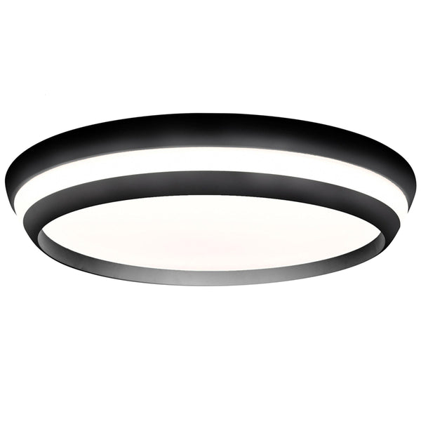 Lutec Cepa Integrated LED Black Flush Ceiling Light - 45cm 8402902012 8402902012