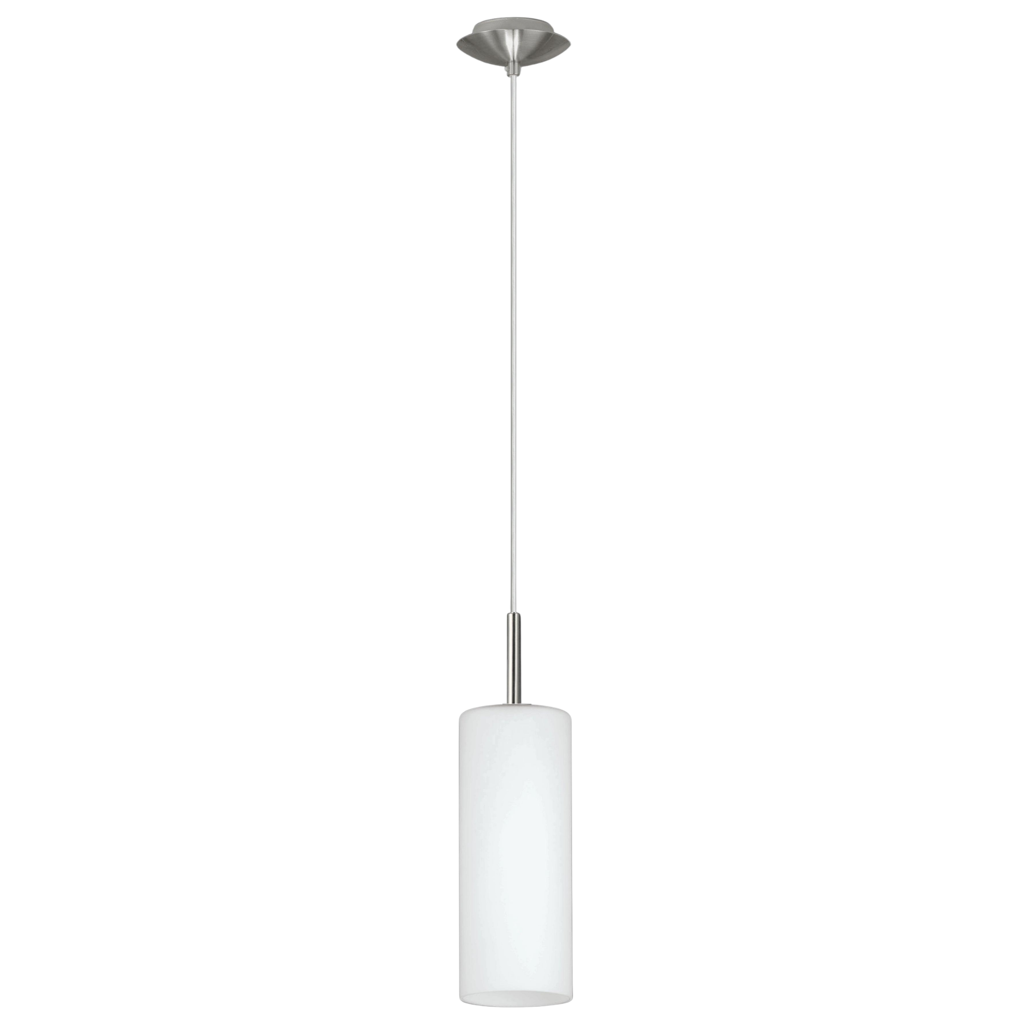 Eglo Troy 3 White Satin Glass & Nickel Ceiling Pendant