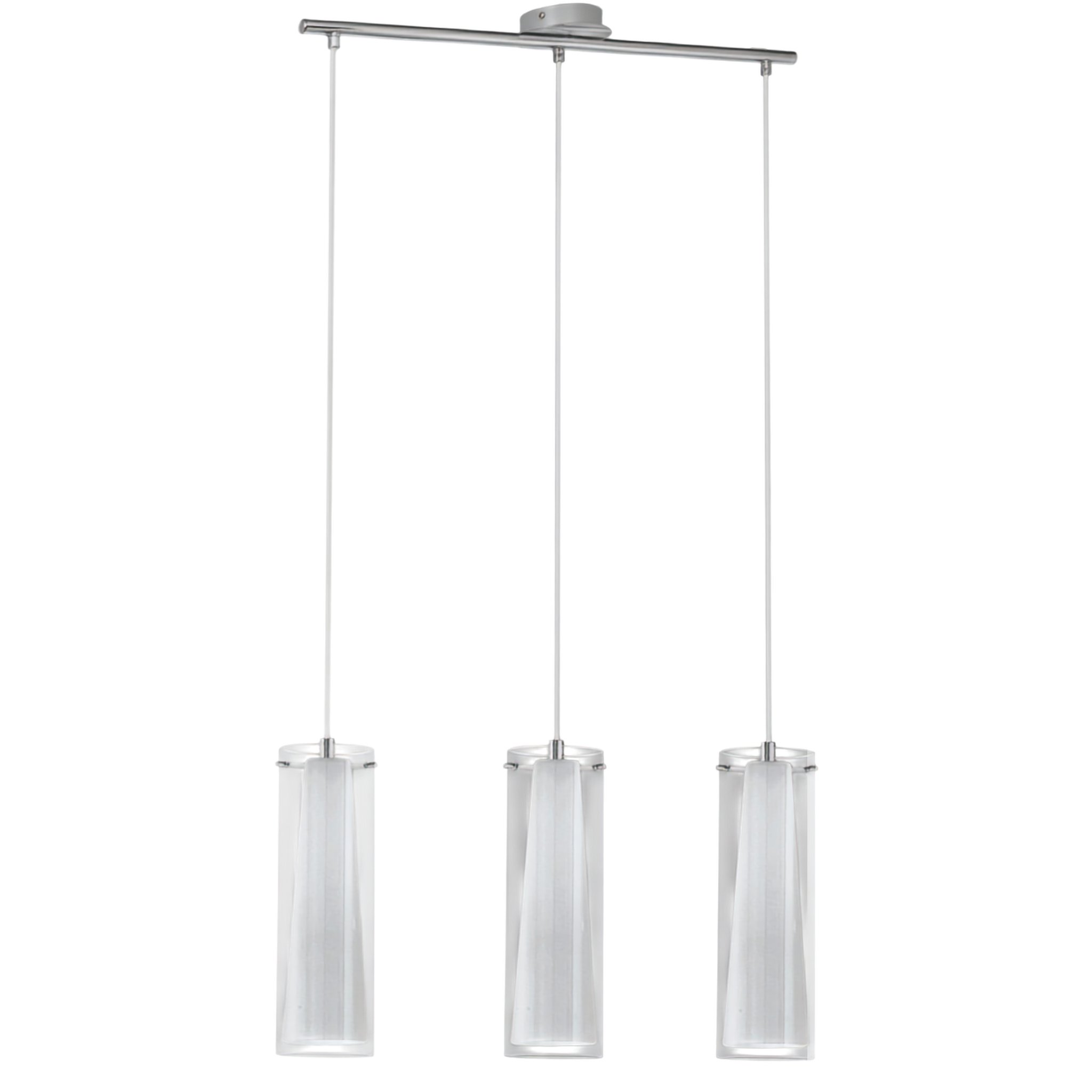 Eglo Pinto 3 Light Chrome & Opal Glass Ceiling Pendant