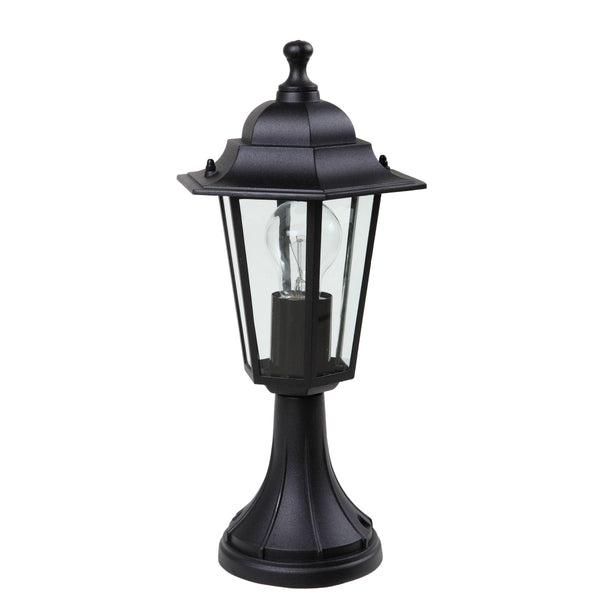 Lutec Corniche Outdoor Pedestal Light - Black 7112402012