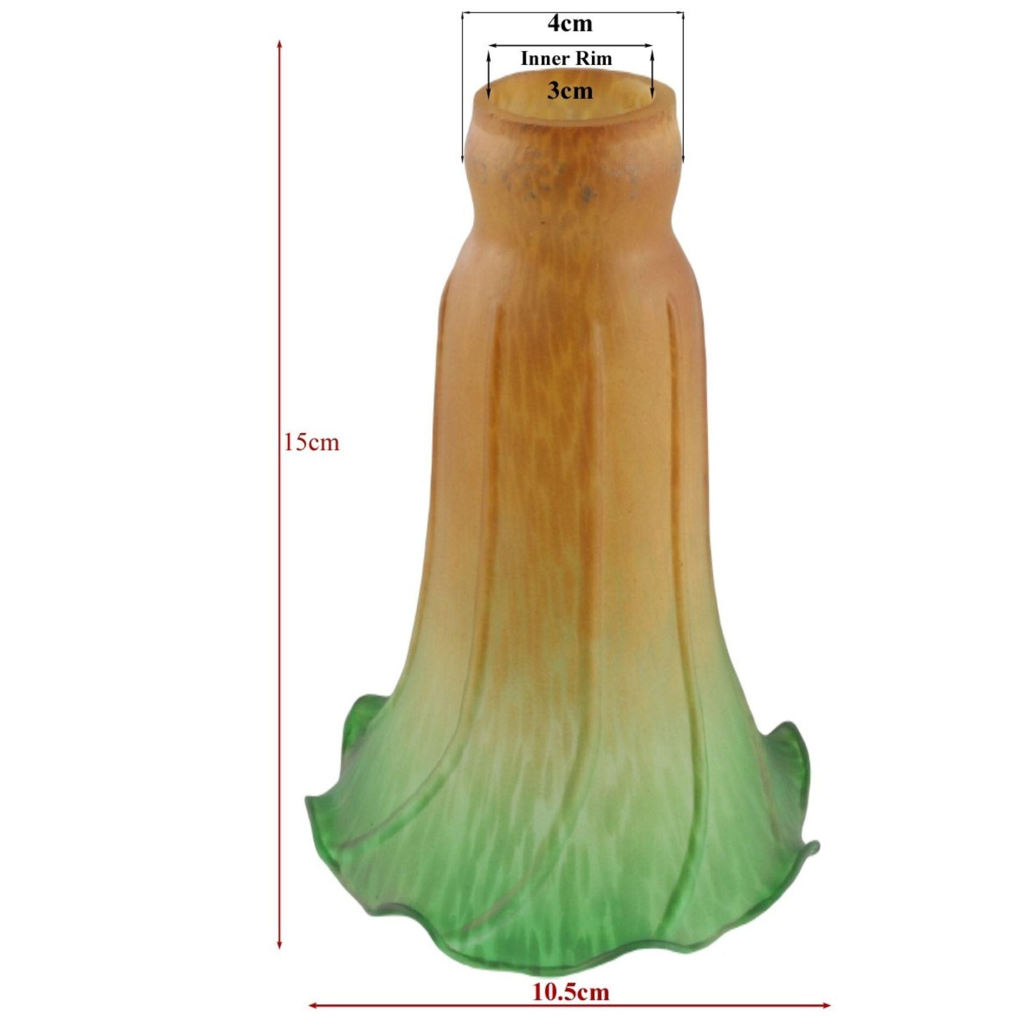 Green Double Lily Glass Table Lamp-JJV-Living-Room-Tiffany Lighting Direct-[image-position]