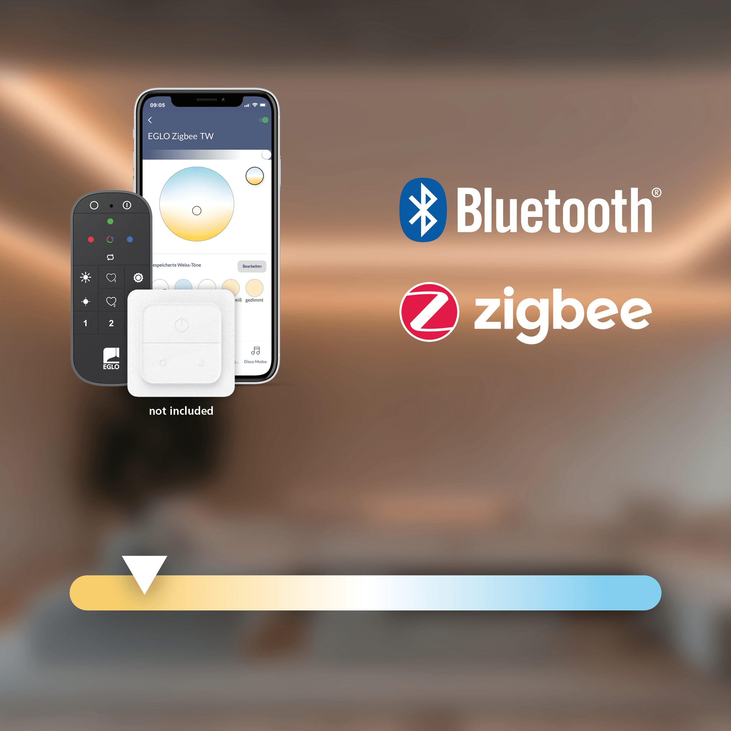 Eglo Connect Paranday-Z Smart LED Black & White Flush - 3 Square Design-warehouse-40