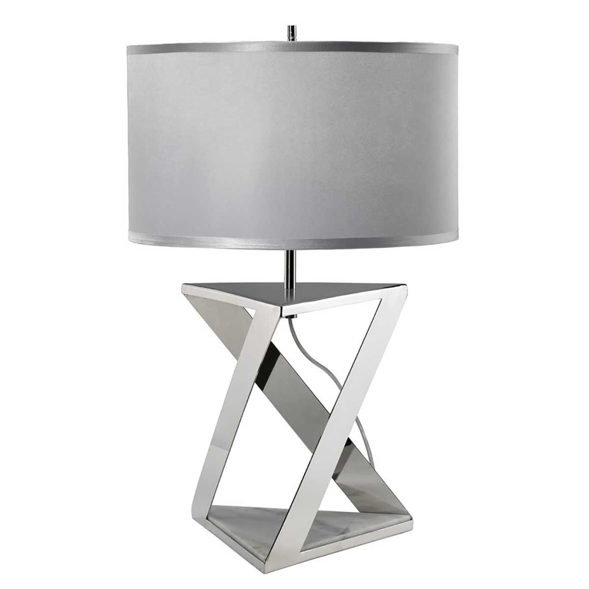 Aegeus 1 Light Polished Nickel Table Lamp