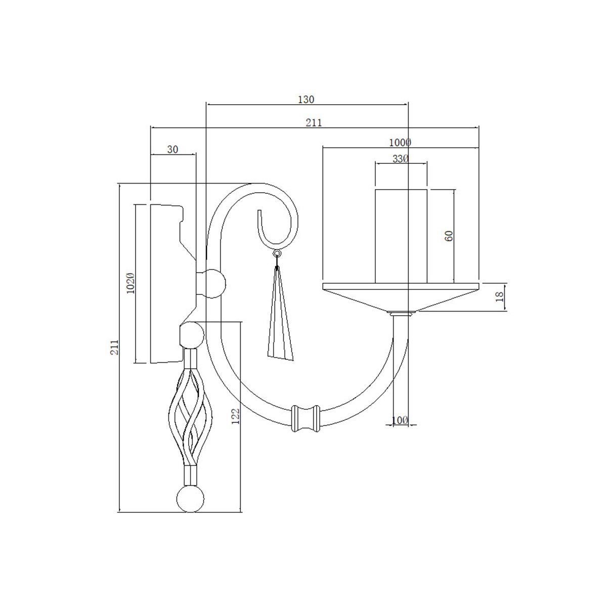 Elstead Aegean Aged Brass 1 Light Wall Light