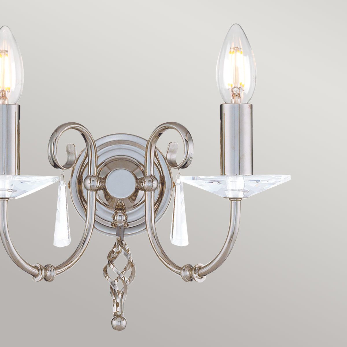 Aegean Polished Nickel Double Wall Light