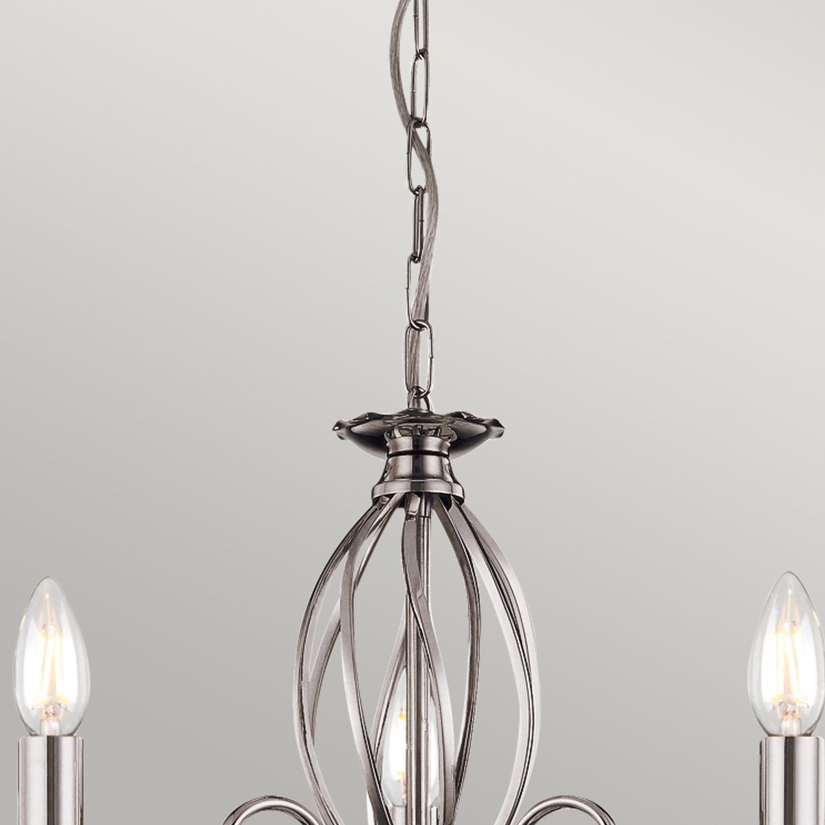 Aegean 3 Light Polished NIckel Chandelier