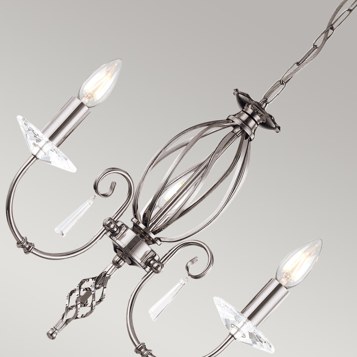 Aegean 5 Light Polished Nickel Chandelier