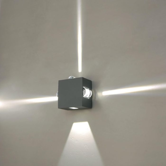 Elstead Agner 4 Way Black Outdoor Wall Light