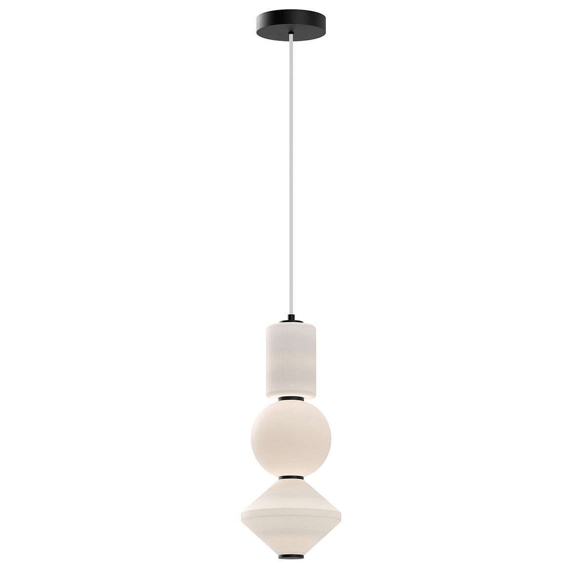 Alora Mood Bijou LED Matt Black Kitchen Pendant Light By Elstead Lighting ALM-BIJOU-P3-MB
