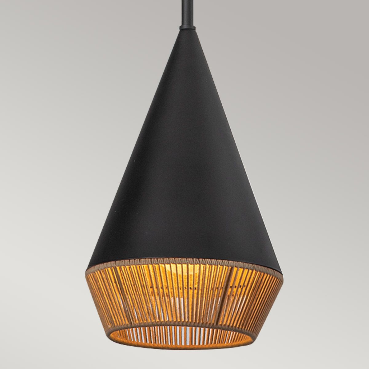 Alora Mood Daphne 1 Light Black Small Pendant
