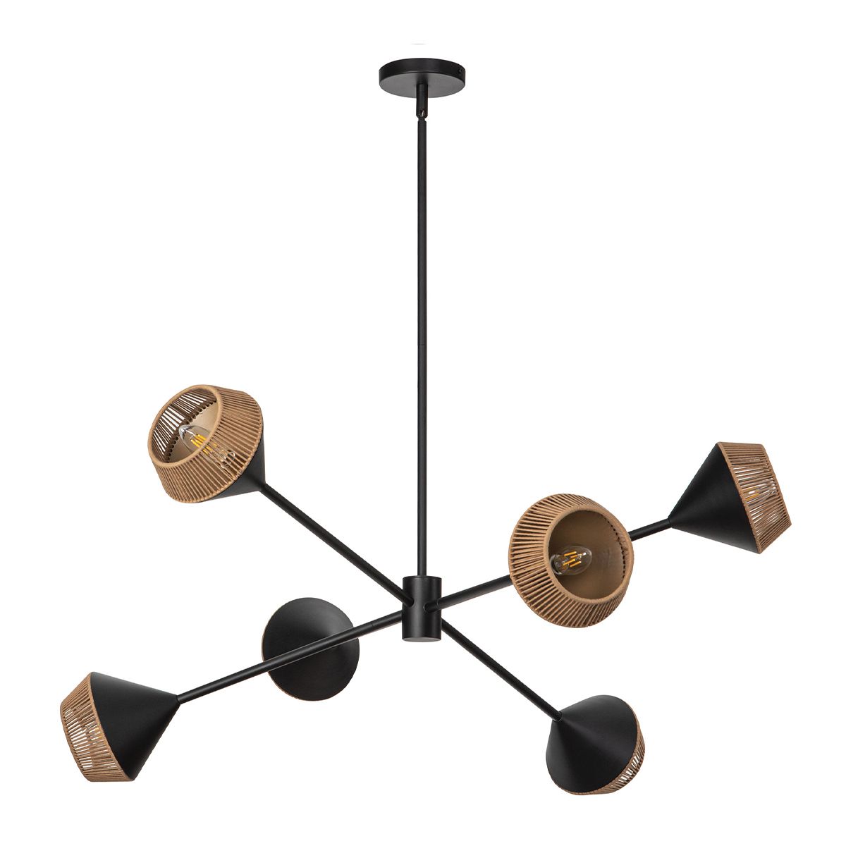Alora Mood Daphne 6 light Black Chandelier