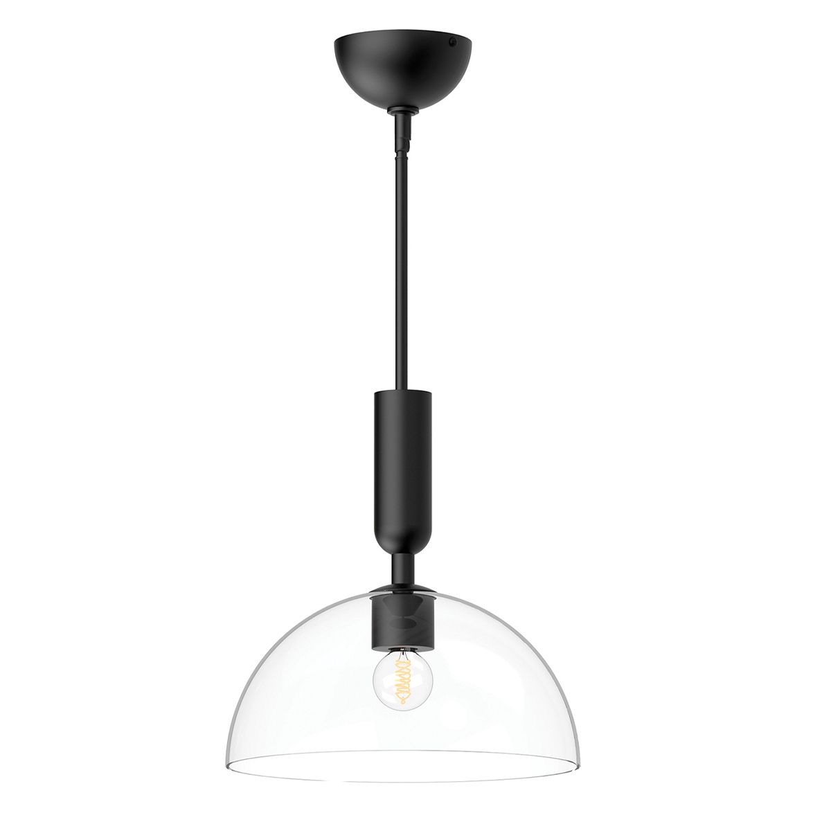 Alora Mood Jude Black Living Room Pendant Light By Elstead Lighting ALM-JUDE-P-MB-CL