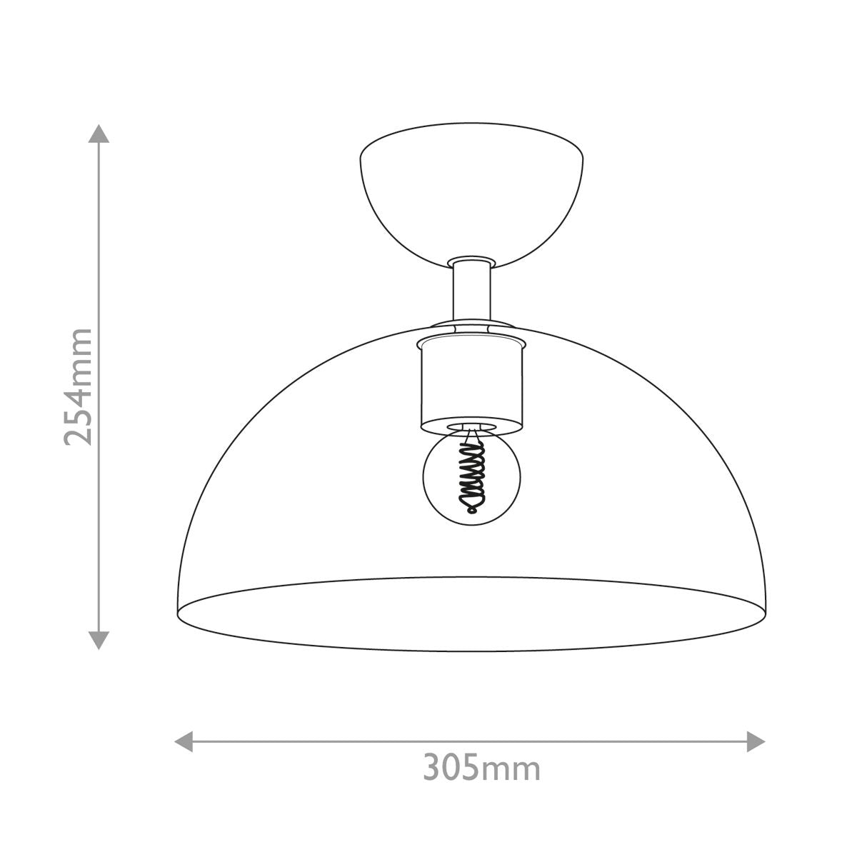 Alora Mood Jude Gold Semi Flush Ceiling Light-warehouse-clearance-140826