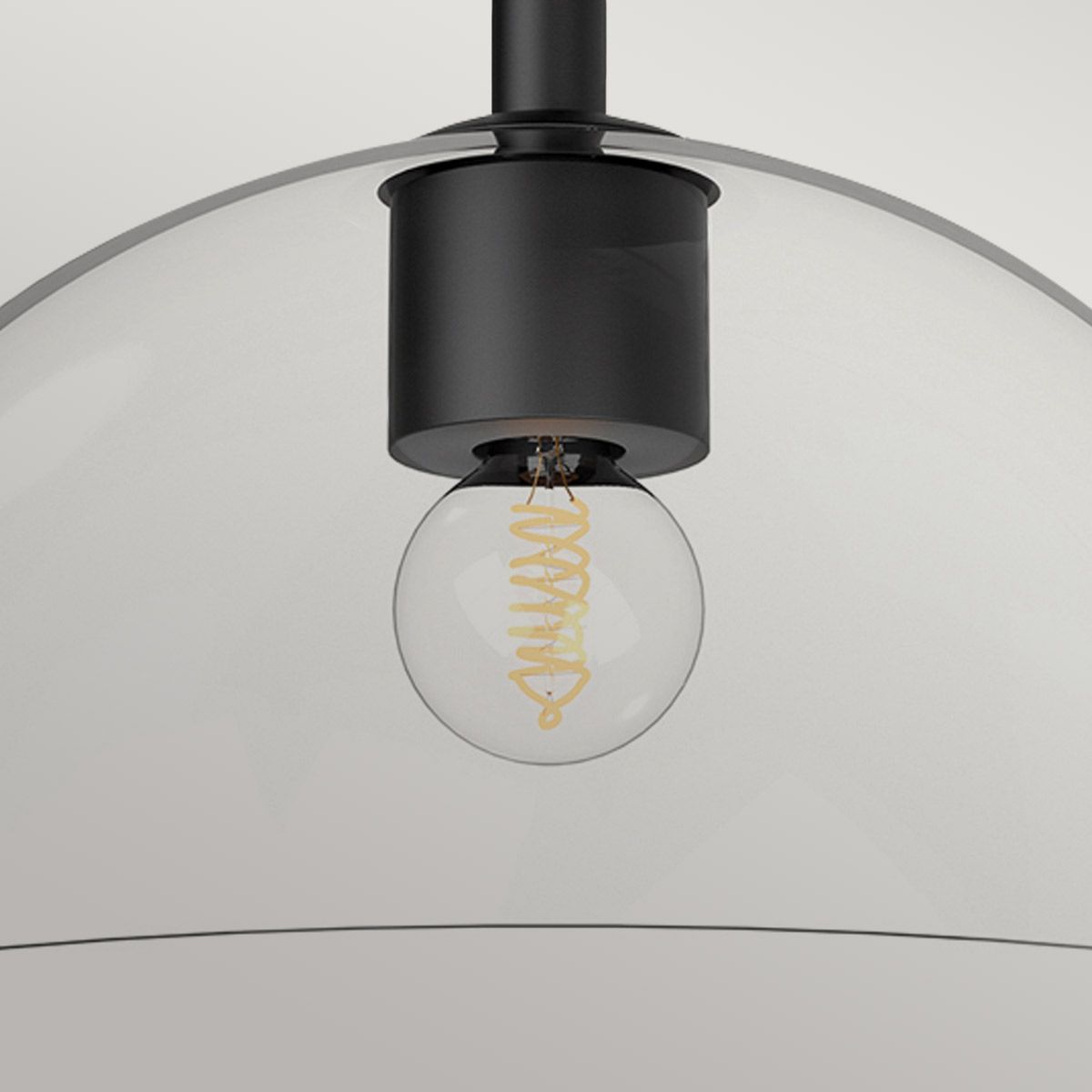 Alora Mood Jude Black Semi Flush Ceiling Light