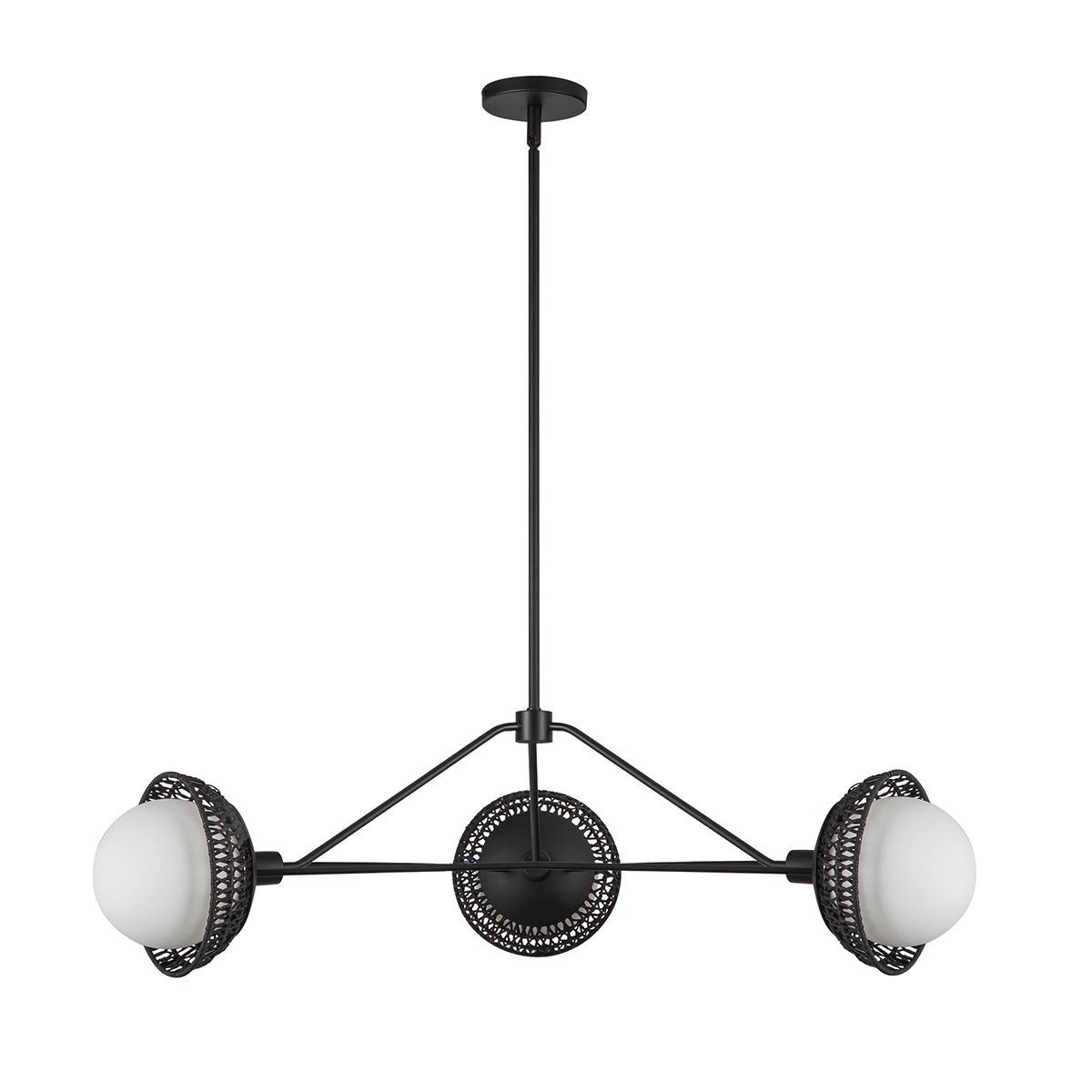 Alora Mood Perth 3 Light Black Chandelier