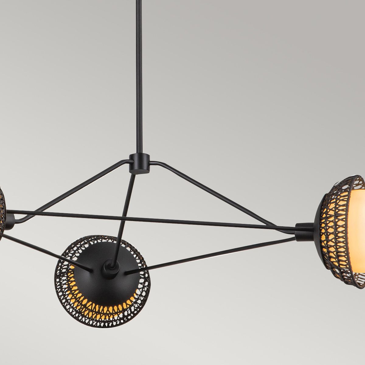 Alora Mood Perth 3 Light Black Chandelier