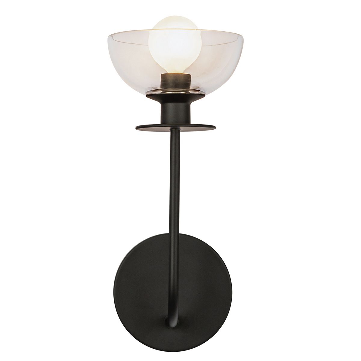 Alora Mood Sylvia Black Wall Light ALM-SYLVIA-1WB-BK-CL by Alora Mood
